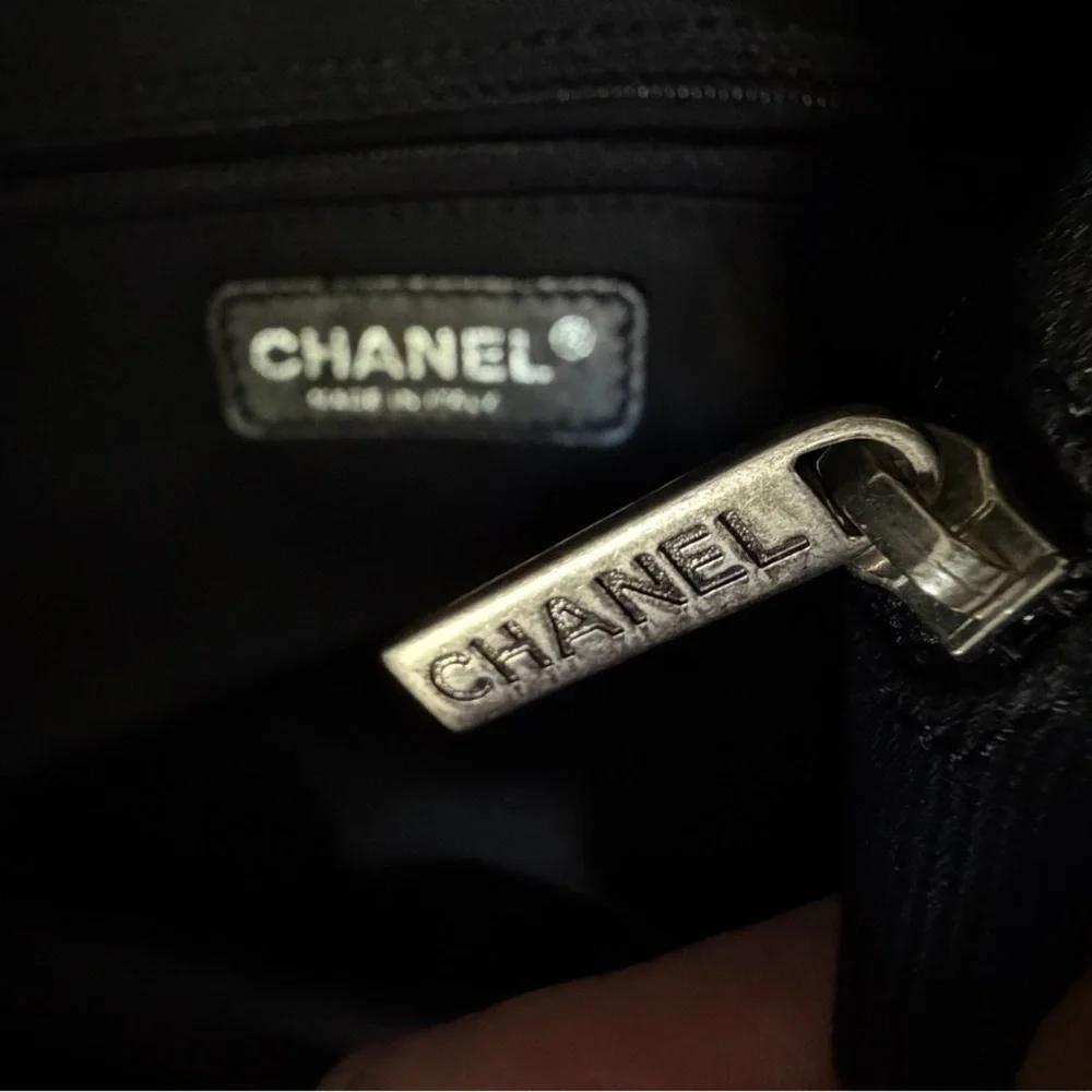 Chanel Wild Stitch Quilted Drawstring Hobo in Black Calfskin